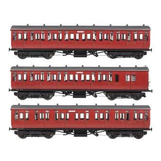Gaugemaster GWR Toplight Coach Set (3) BR(WR) Maroon Pack B GM4310110 OO