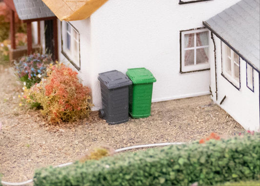 GAUGEMASTER GM495 Wheelie Bins 4pcs (Pre-Built) OO Gauge