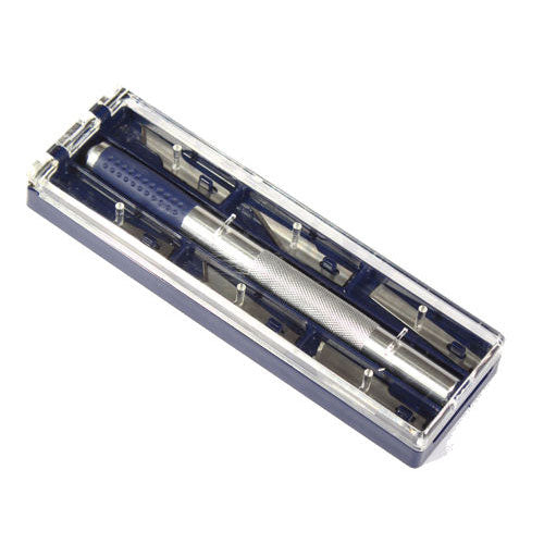 GAUGEMASTER Soft Grip Craft Knife No.1 Set w/ 6 Blades GM683