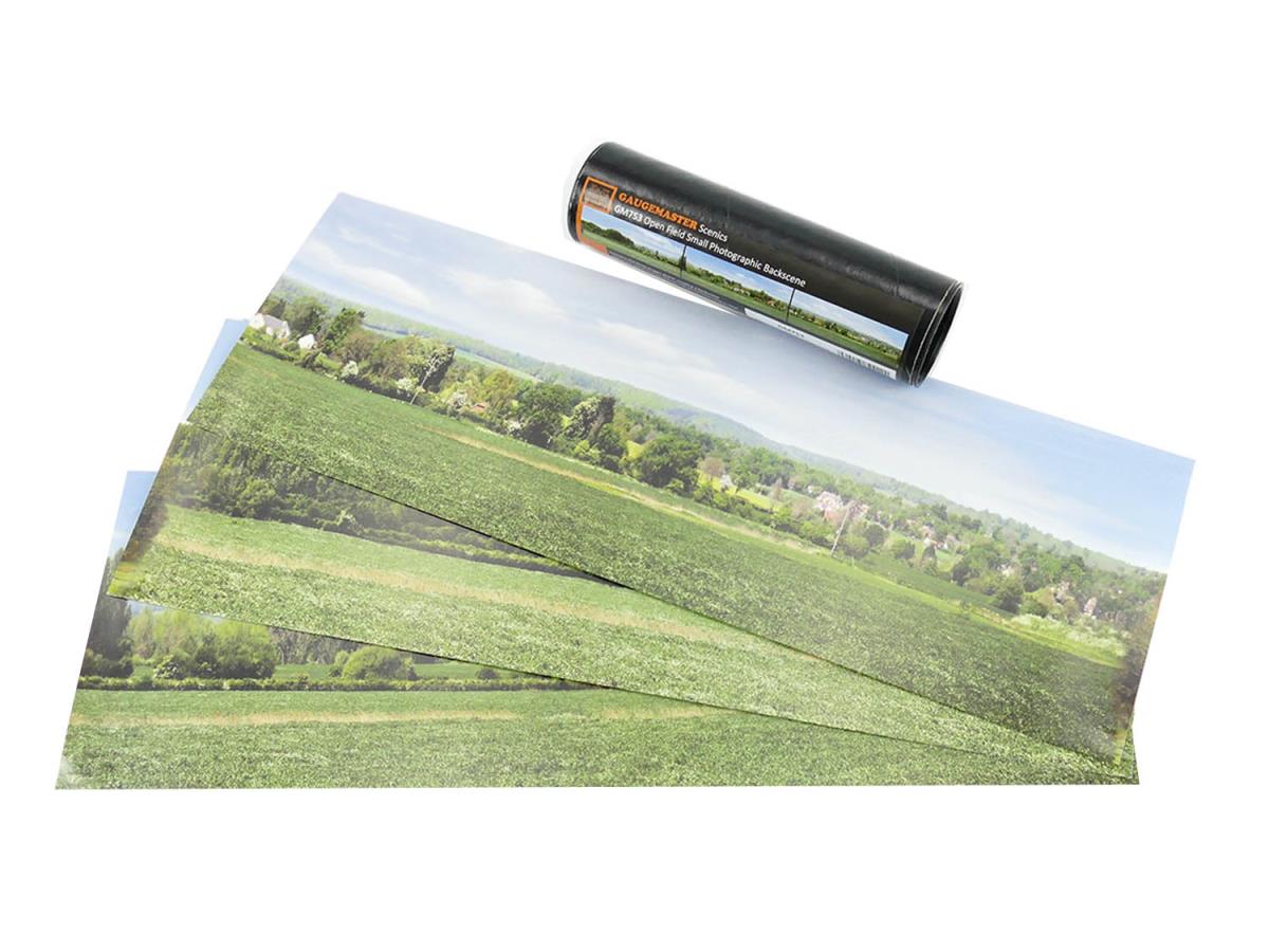 Gaugemaster Open Field Small Photo Backscene (1372x152mm) N Gauge GM753