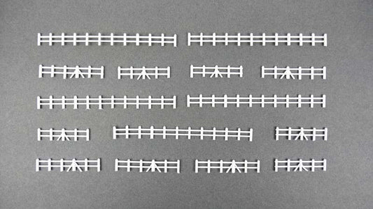 Kestrel White Farm Rail Fencing 86mm N Gauge GMKD13W