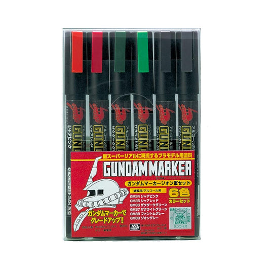 Gundam Markers GMS-108 Zeon Set Mr. Hobby GSI Creos