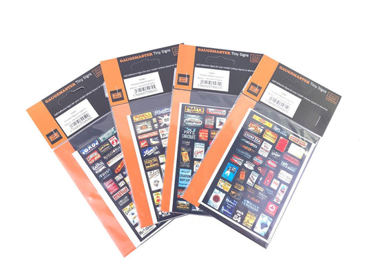 Tiny Signs Enamel Adverts Signage Set GMTS404 OO Gauge