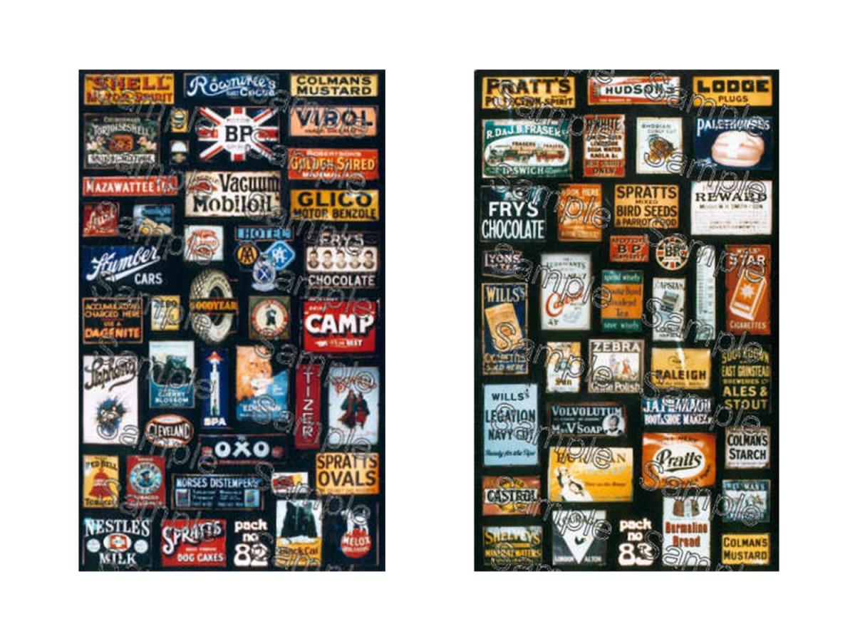 Tiny Signs Enamel Adverts Signage Set GMTS404 OO Gauge