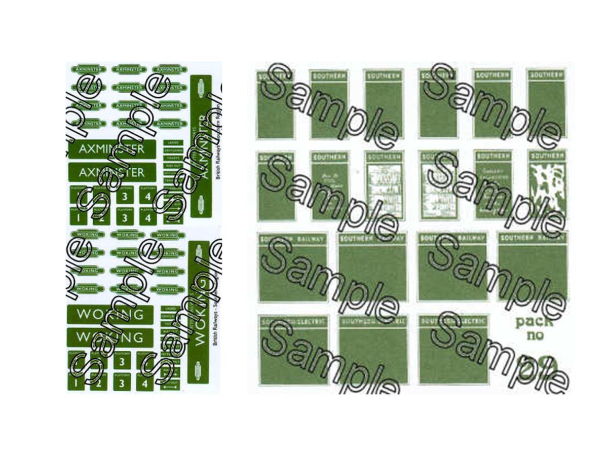 Tiny Signs SR Themed Signage Set GMTS409 OO Gauge