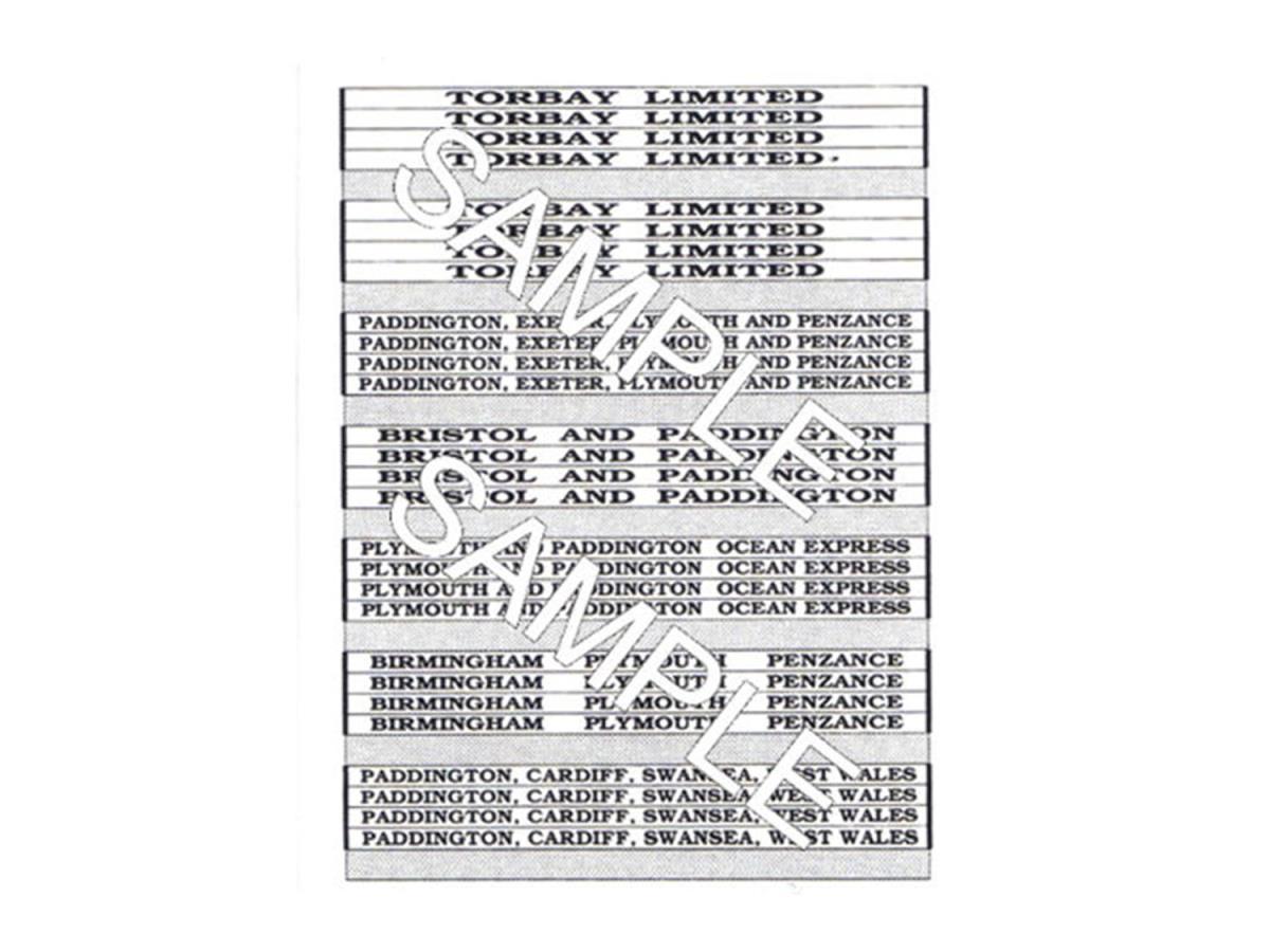 Tiny Signs Carriage Prints Signage Set GMTS413 OO Gauge