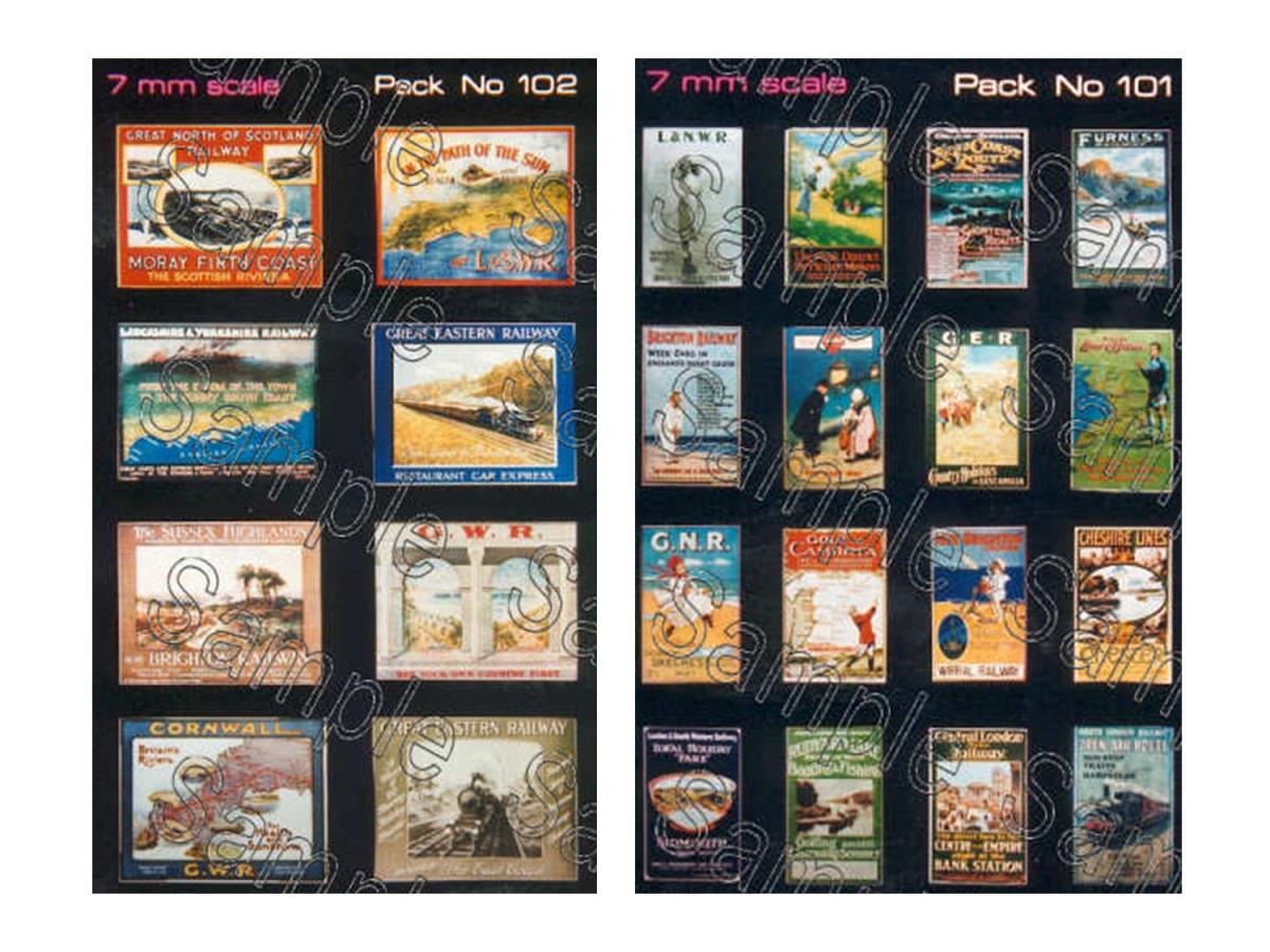 Tiny Signs Historic Travel Posters Signage Set GMTS702 O Gauge