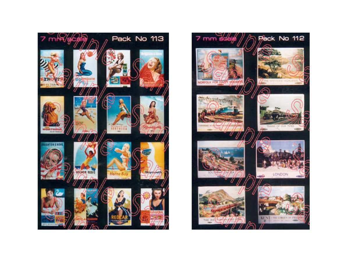 Tiny Signs BR Travel Posters Signage Set GMTS703 O Gauge