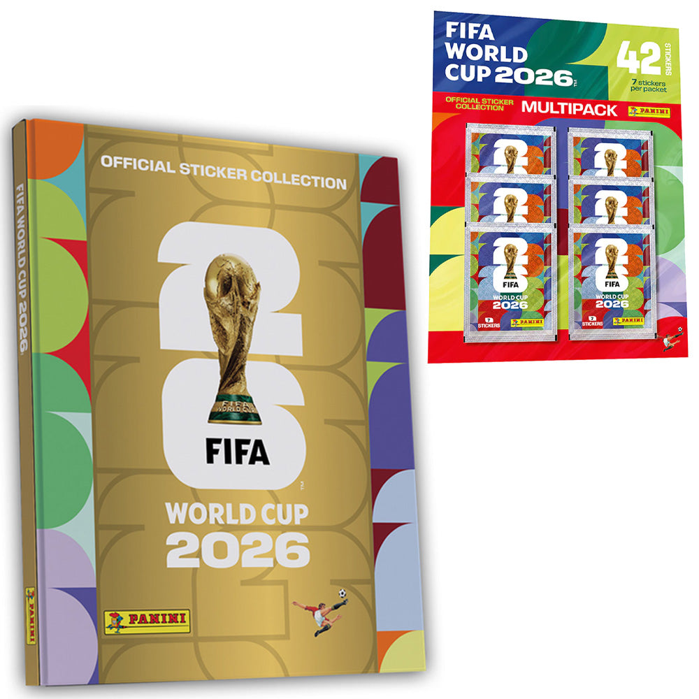 Panini FIFA World Cup 2026 Stickers - Gold Hardback Album with Multipack