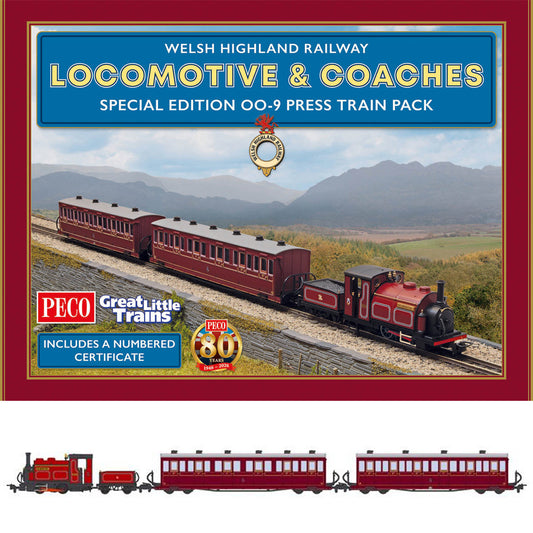 PECO GR1005 Welsh Highland Railway OO9 Press Train Pack Special Edition