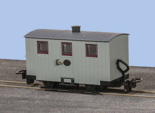 PECO GR-570UY F.R. Quarryman Coach Unlettered, grey OO9 Gauge