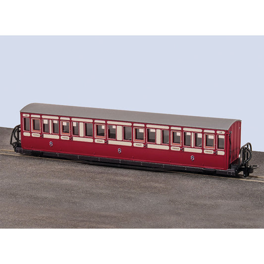 PECO GR-622A Long Coach, Red & Cream No.19 Bowsider OO9 Gauge