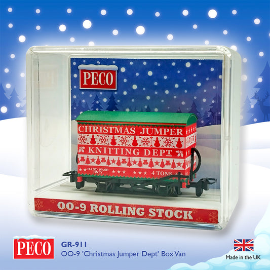 PECO GR-911 Christmas Jumper Kntting Department Box Van OO-9 Wagon