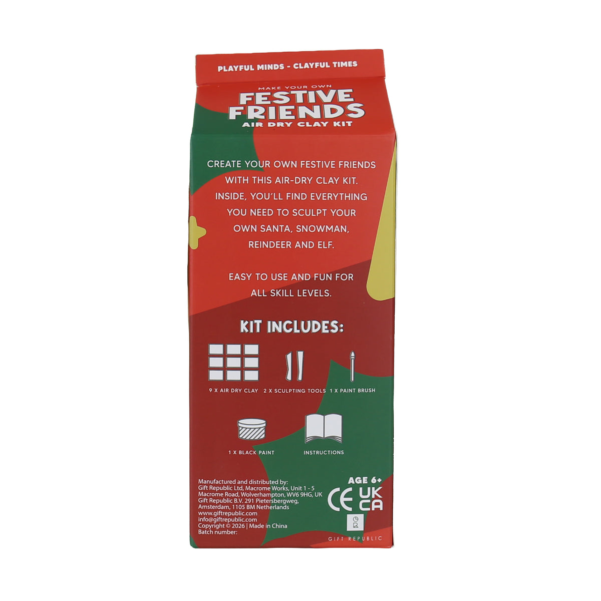 Gift Republic Festive Friends Air Dry Clay Kit