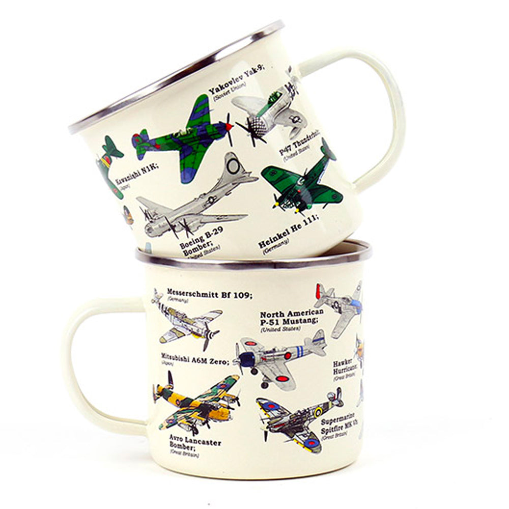 Gift Republic WWII Planes Enamel Mug