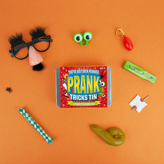 Gift Republic Prank Jokes Tin - 8 Pranks Included