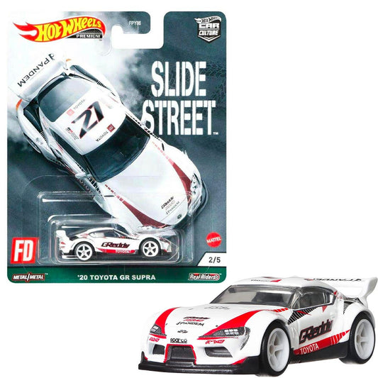 Hot Wheels Premium '20 Toyota GR Supra Slide Street 1:64 Diecast Car