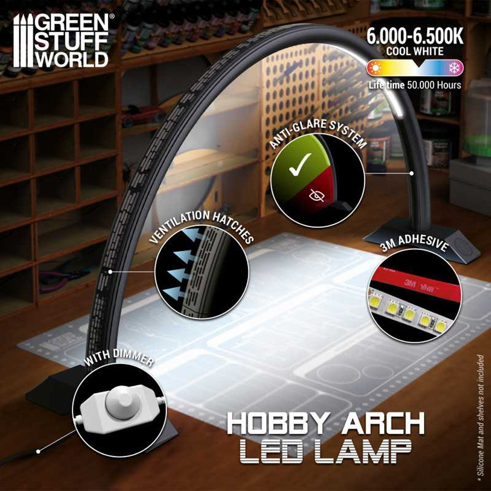 Green Stuff World Hobby Arch LED Lamp - Darth Black