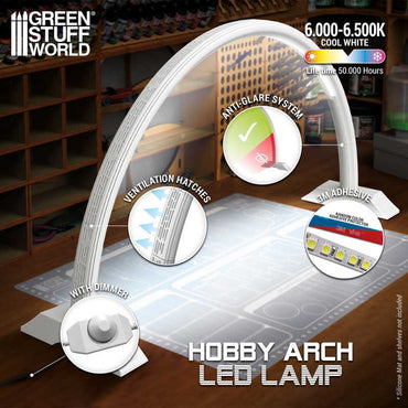Green Stuff World Hobby Arch LED Lamp - Faded White