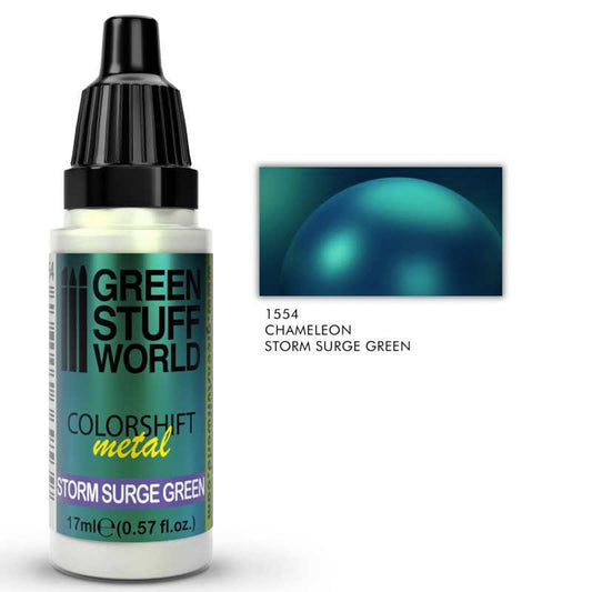 Green Stuff Storm Surge Green Chameleon Colorshift Metal Model Paint 17ml 1554