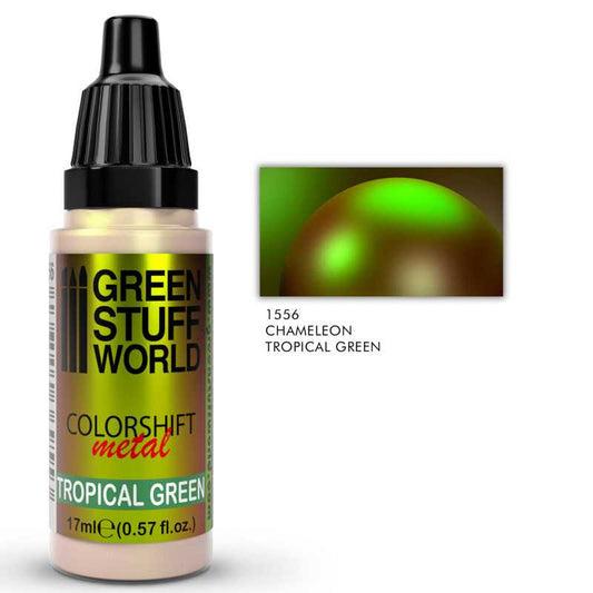 Green Stuff Tropical Green Chameleon Model Paint 17ml 1556