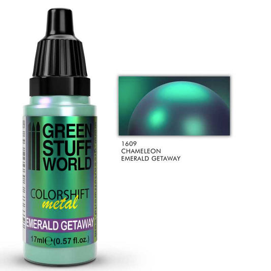 Green Stuff Emerald Getaway Chameleon Colorshift Metal Model Paint 17ml 1609