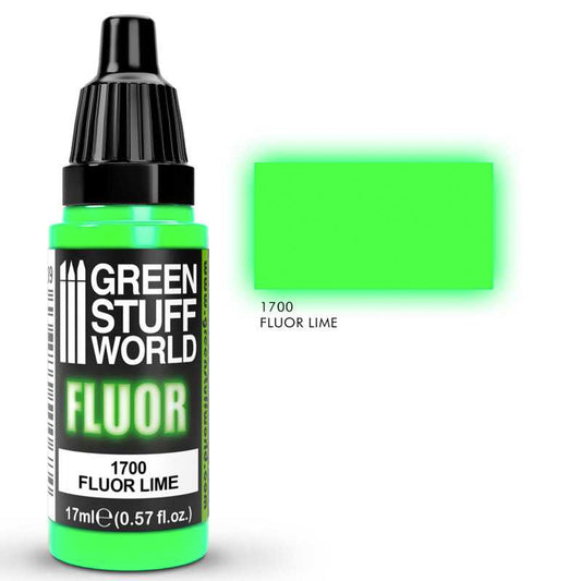Green Stuff World Lime Fluor Model Paint 17ml 1700