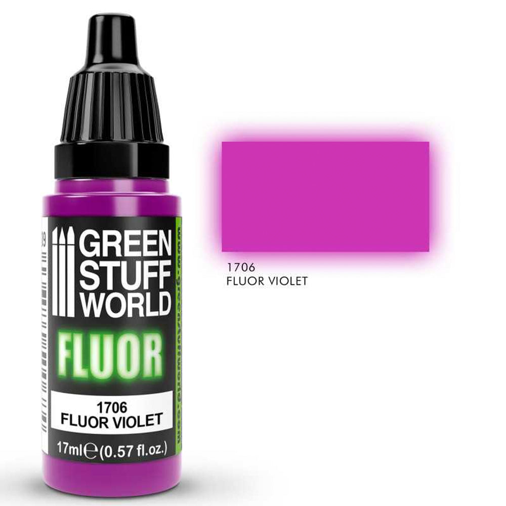 Green Stuff World Violet Fluor Model Paint 17ml 1706