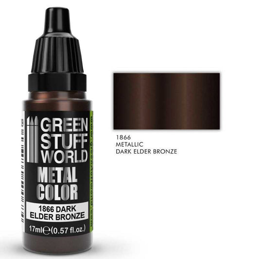 Green Stuff World Dark Elder Bronze Metallic Model Paint 17ml 1866
