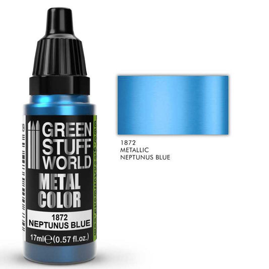 Green Stuff World Neptunus Blue Metallic Model Paint 17ml 1872