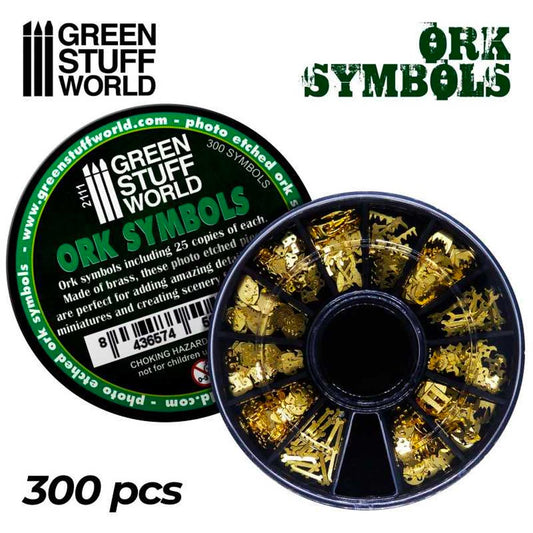 Green Stuff World Ork Runes & Symbols for Dioramas, Miniatures 2111
