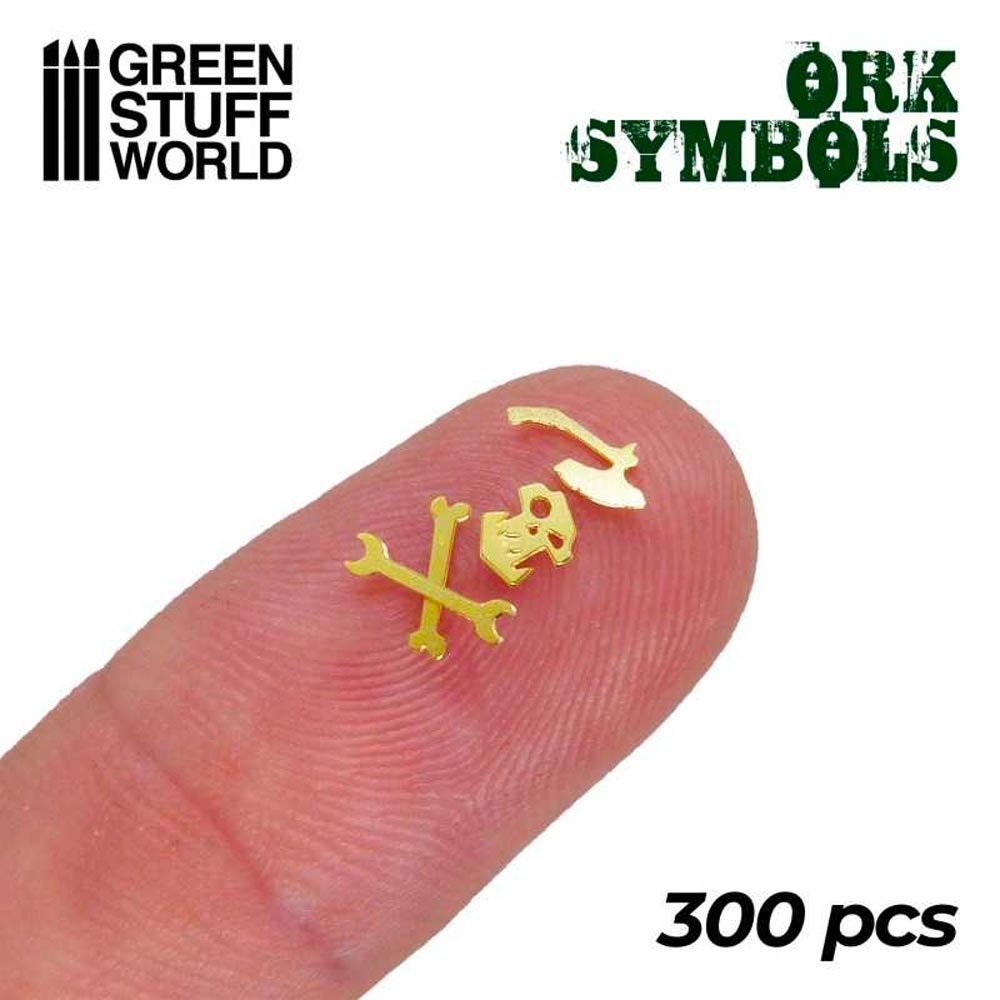 Green Stuff World Ork Runes & Symbols for Dioramas, Miniatures 2111