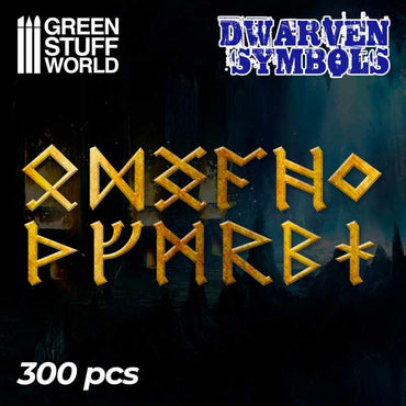 Green Stuff World Dwarven Runes & Symbols Brass for Dioramas, Miniatures 2175