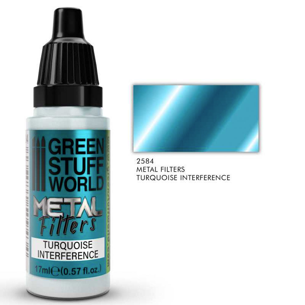 Green Stuff World Metal Filters - Turquoise Interference 17ml Model Paint 2584