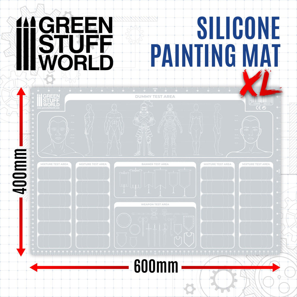 Green Stuff World Silicone Painting Mat XL 600x400mm 2713