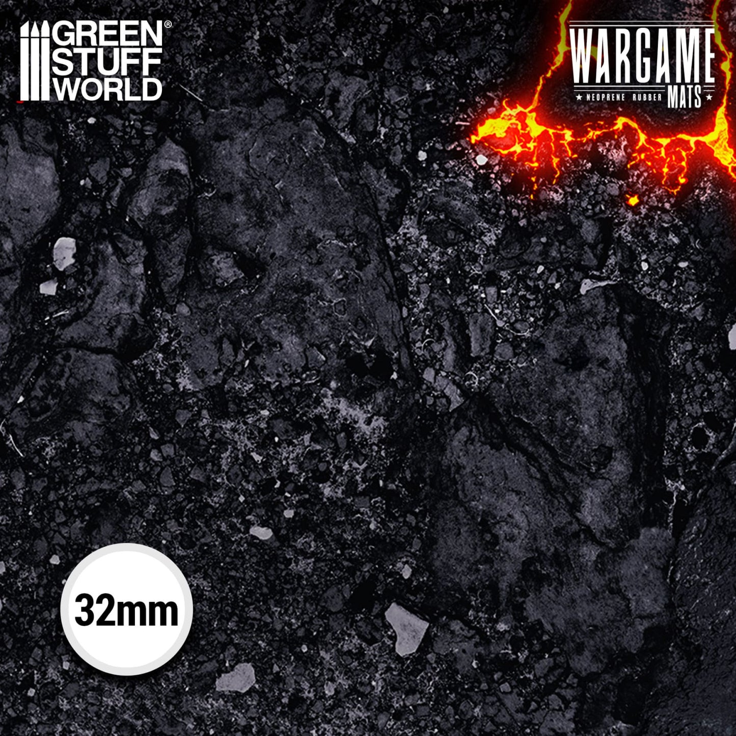Green Stuff World Wargame Mat - Flamecoil Path - 76x56cm for Kill Team