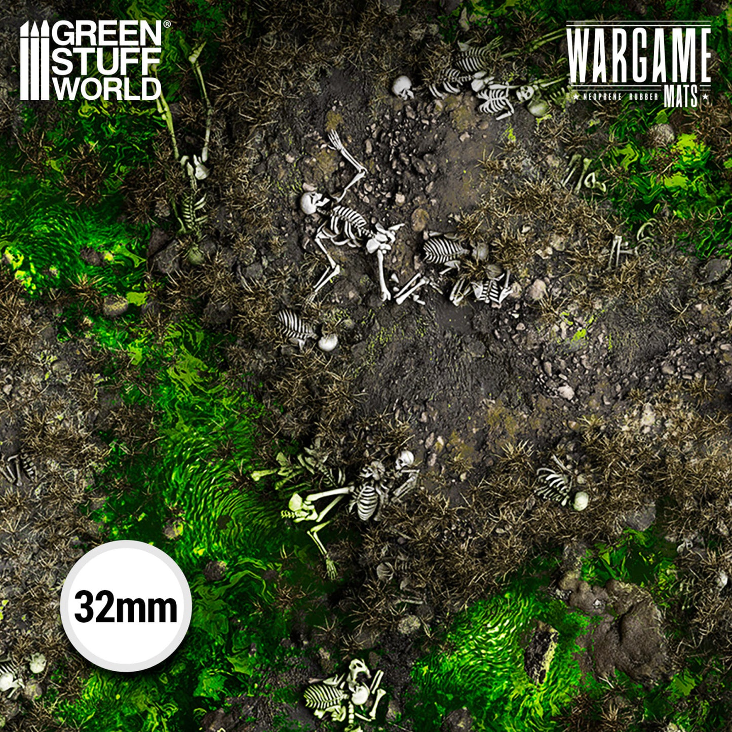 Green Stuff World Wargame Mat - Boneblight Marsh - 76x56cm for Kill Team