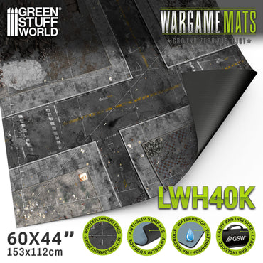 Green Stuff World Wargame Mat - Ground Zero District - 155cm for Warhammer 40k
