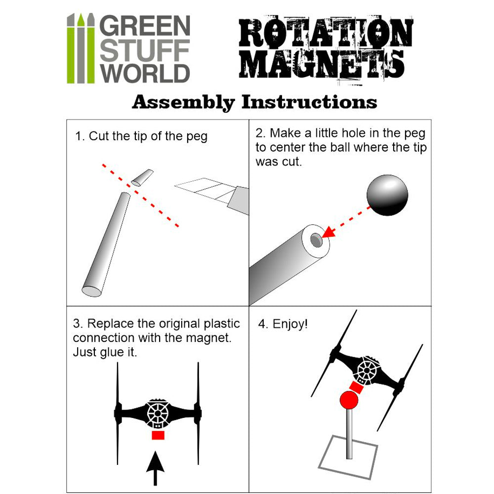 Green Stuff World Rotation Magnets - Size S - Model Display Enhancement 9275
