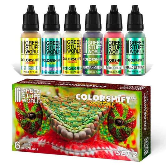 Green Stuff World Colorshift Metal Chameleon Acrylic Paint Set 2