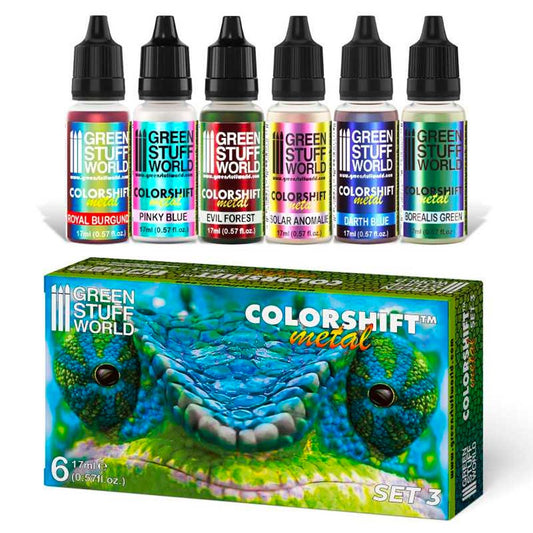 Green Stuff World Colorshift Metal Chameleon Acrylic Paint Set 3