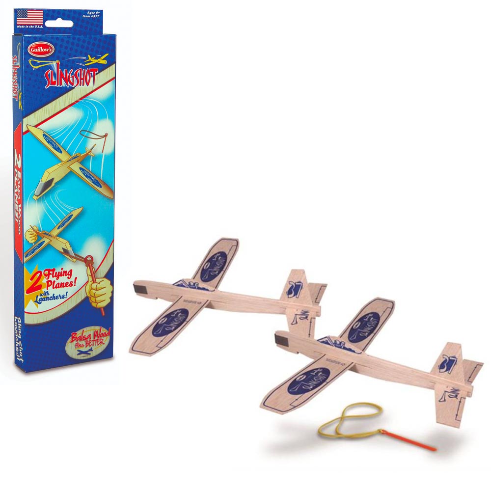 Guillow 37T Slingshot Twin Glider Balsa Flying Airplane Kit