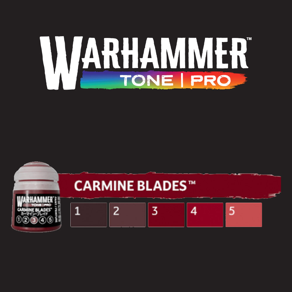 Games Workshop Warhammer Colour Tone Pro: Carmine Blades 1-5 Set Bundle