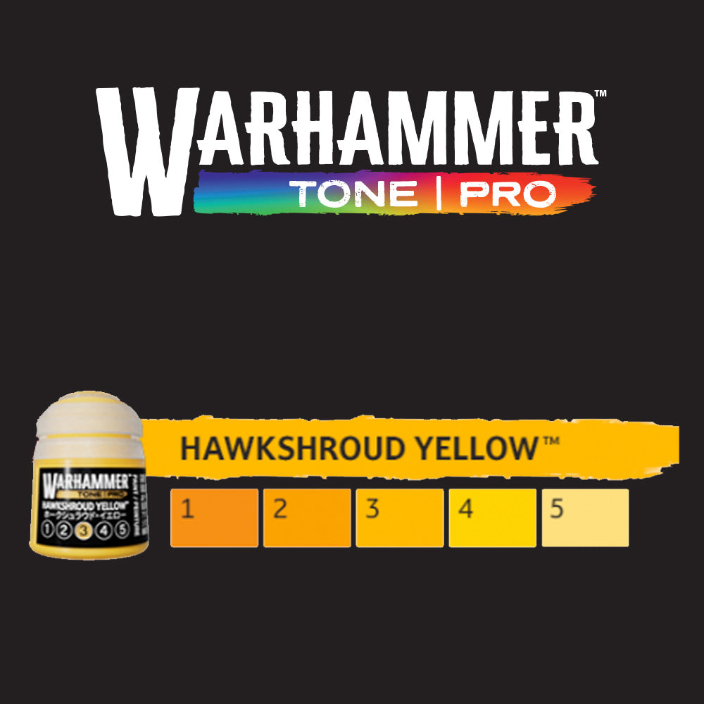 Games Workshop Warhammer Colour Tone Pro: Hawkshroud Yellow 1-5 Set Bundle