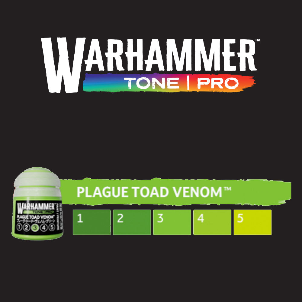 Games Workshop Warhammer Colour Tone Pro: Plague Toad Venom 1-5 Set Bundle