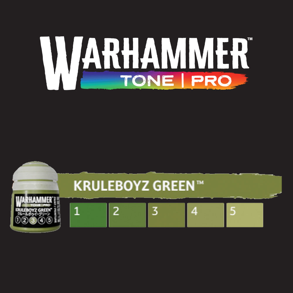 Games Workshop Warhammer Colour Tone Pro: Kruleboyz Green 1-5 Set Bundle