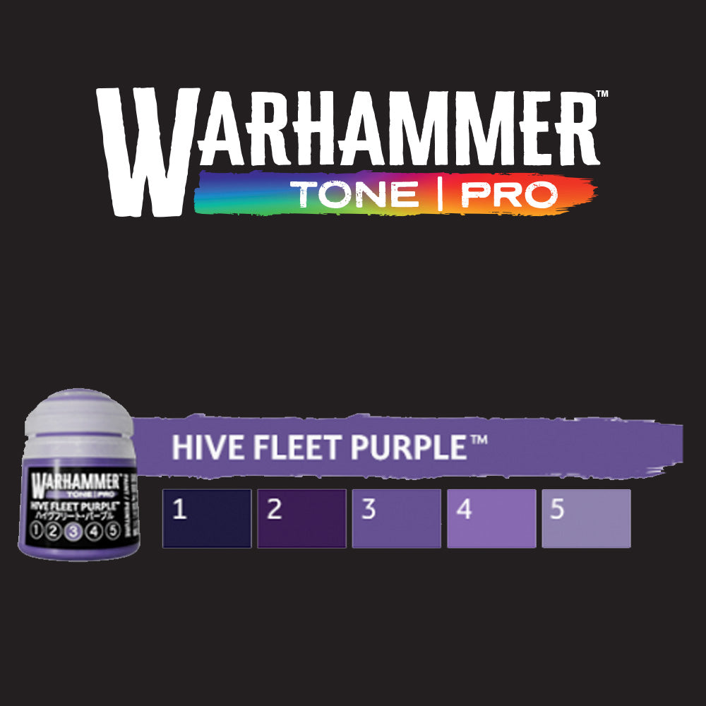 Games Workshop Warhammer Colour Tone Pro: Hive Fleet Purple 1-5 Set Bundle