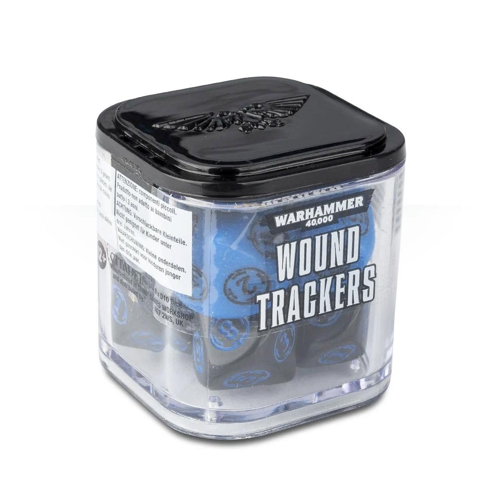 Games Workshop Warhammer 40k: Wound Tracker Dice Set Blue 40-47