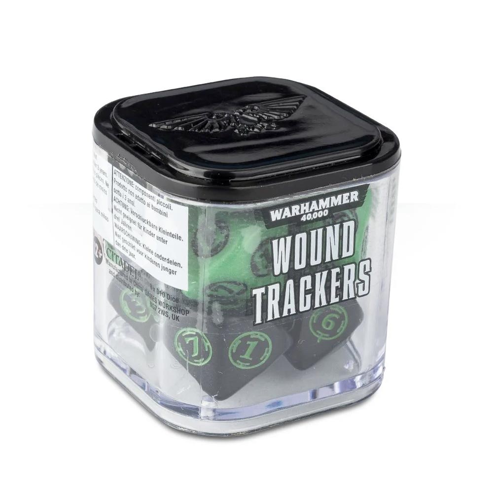 Games Workshop Warhammer 40k: Wound Tracker Dice Set Green 40-47