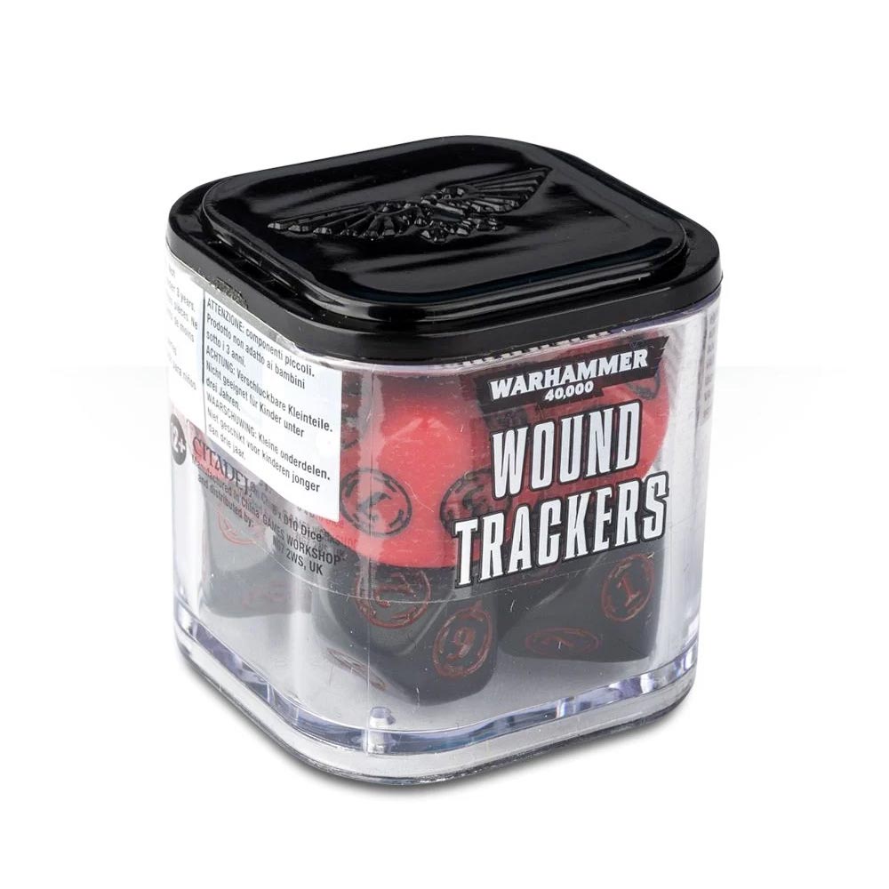 Games Workshop Warhammer 40k: Wound Tracker Dice Set Red 40-47